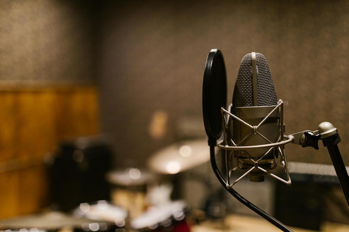 A Microphone and a Pop Filter