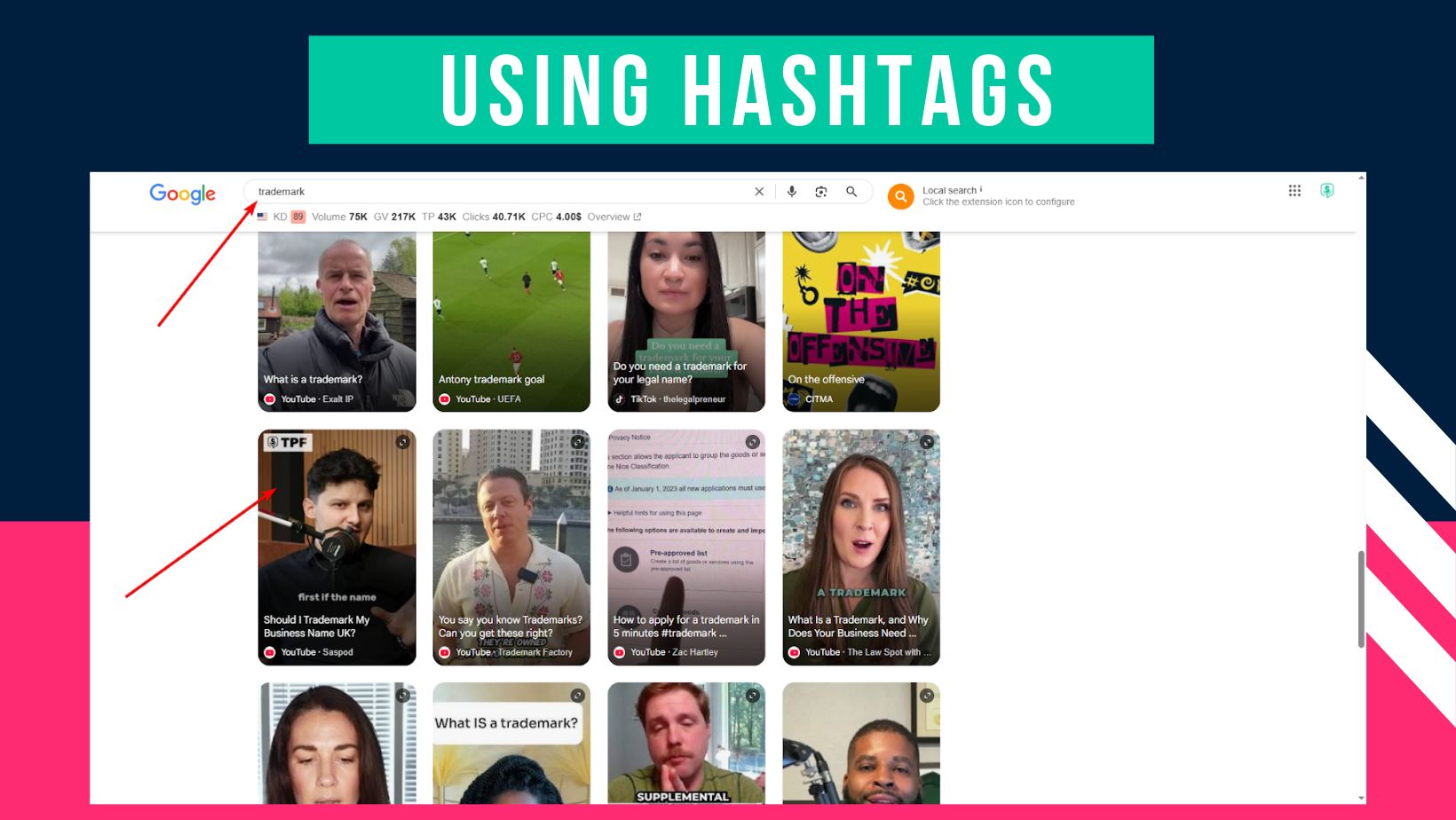 Use hashtags to rank your shorts - Podcast Marketing Strategy
