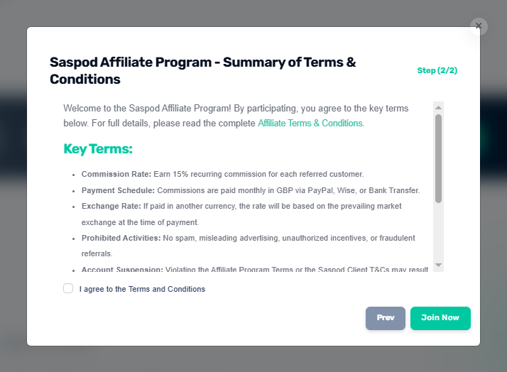 how to join Saspod's Podcast Affiliate Program