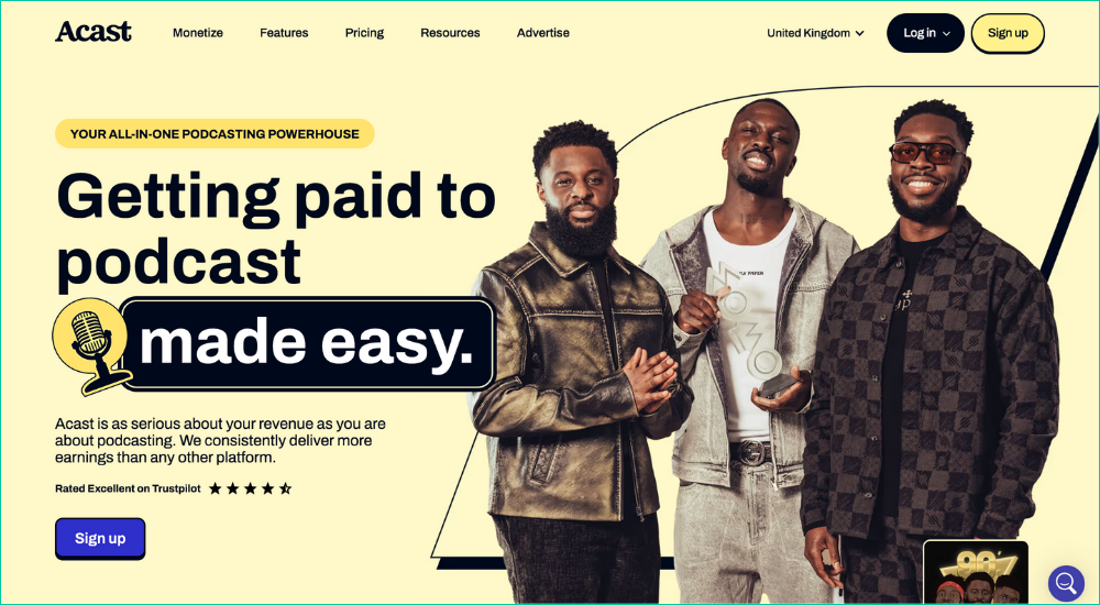 Acast podcast hosting services