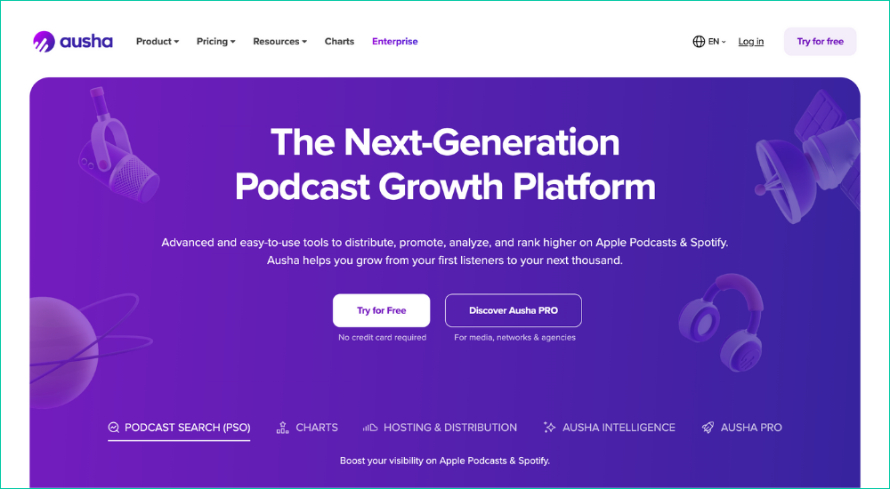 Ausha French Podcast Hosting