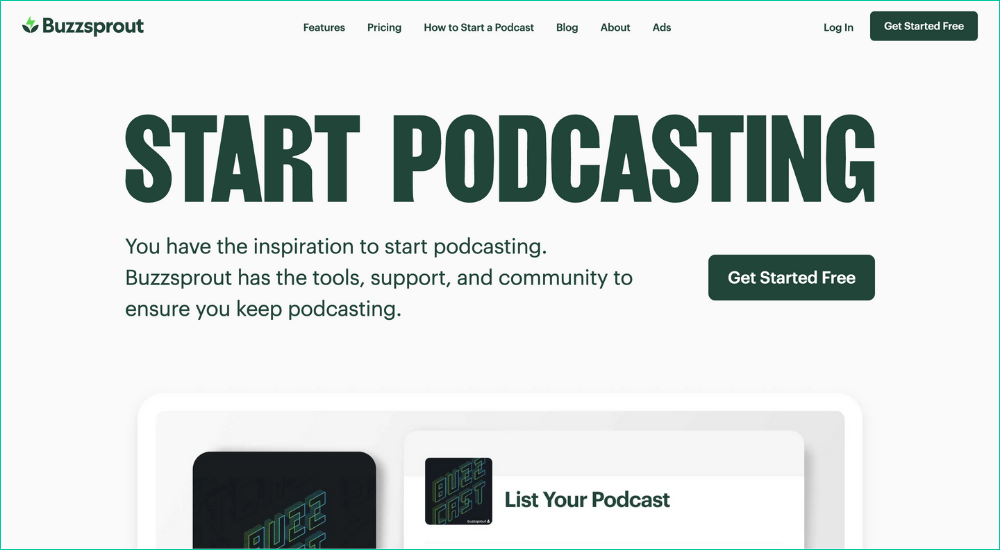 Buzzsprout Beginner Podcast Hosting