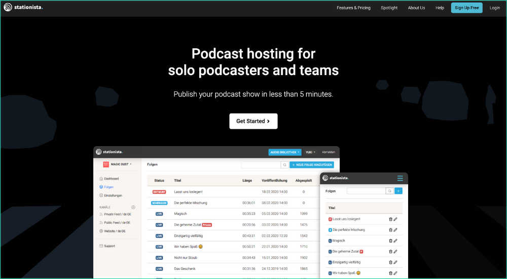Stationista homepage
