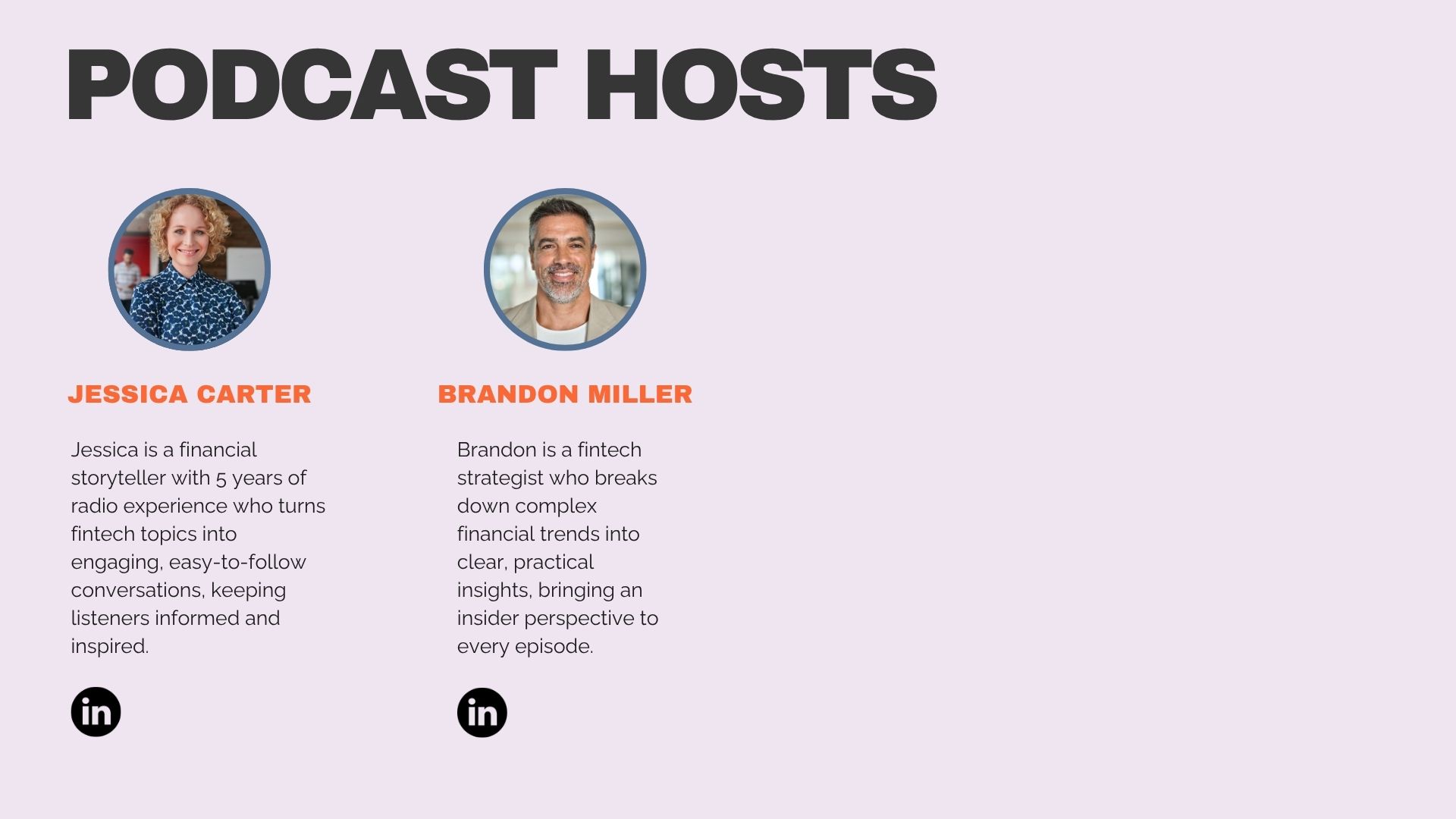 Podcast Media Kit Example - Podcast Hosts