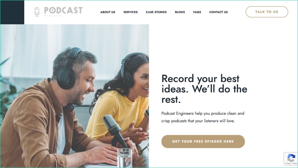 Podcast Engineers homepage