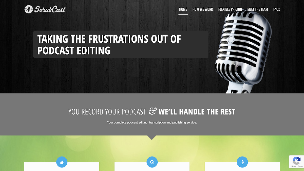 Scrubcast homepage