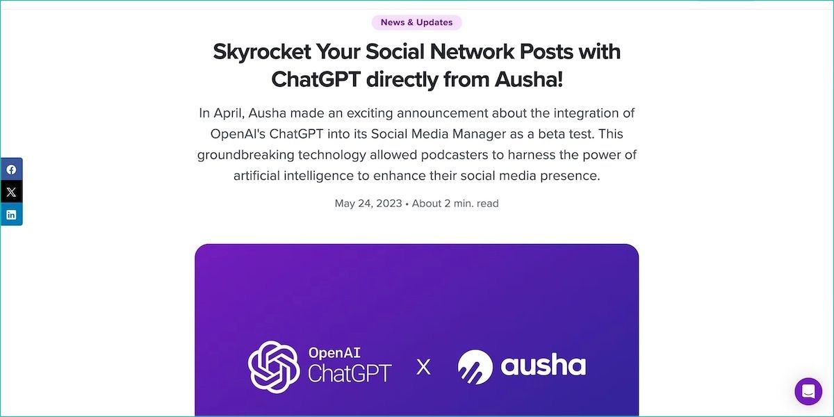 Ausha and ChatGPT collaboration announcement