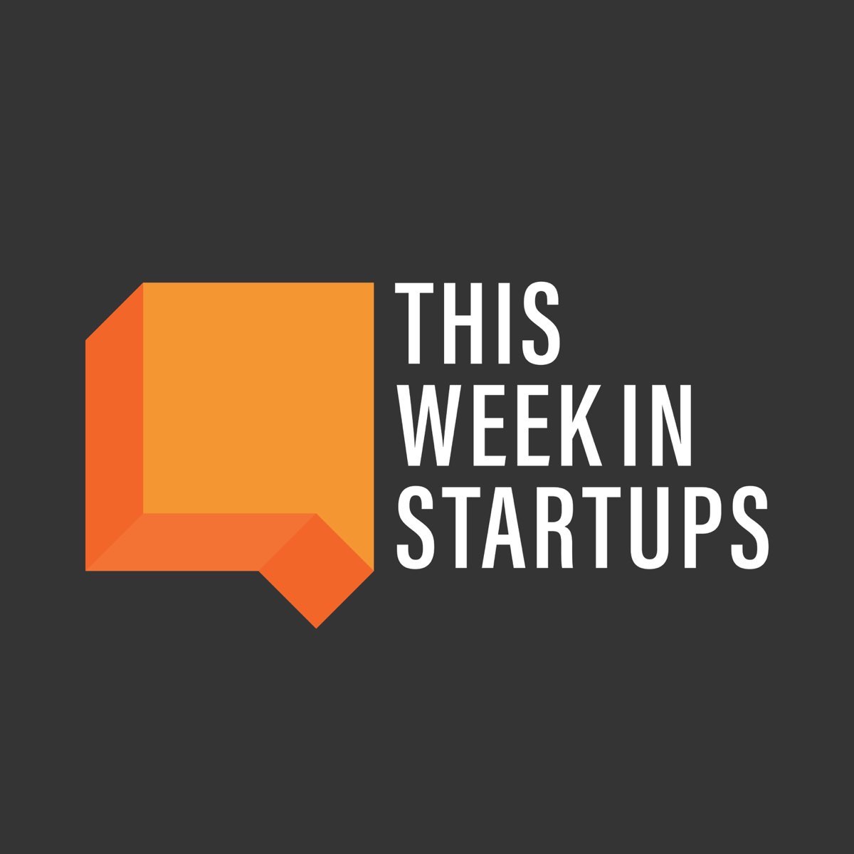 This Week In Startups logo featuring an orange thought bubble on a black background.