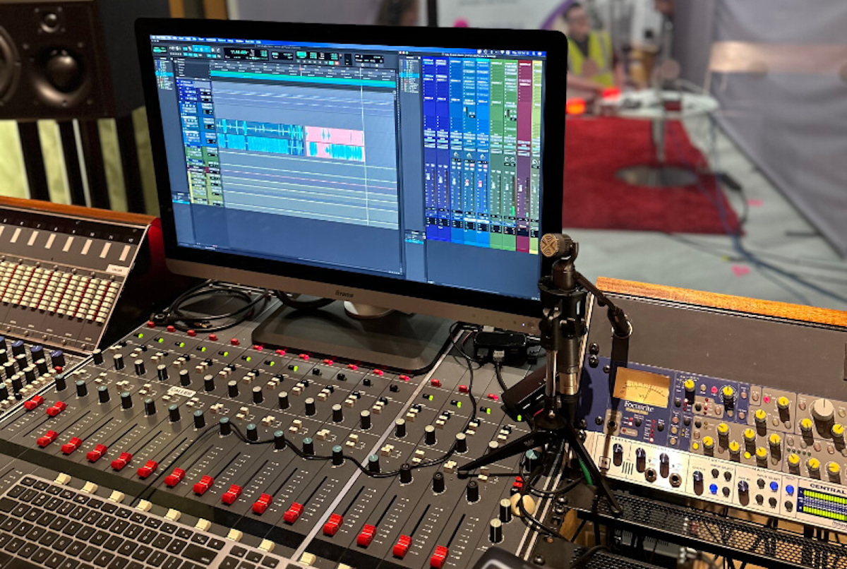 Audio mixing board in Go Creative Glasgow studio