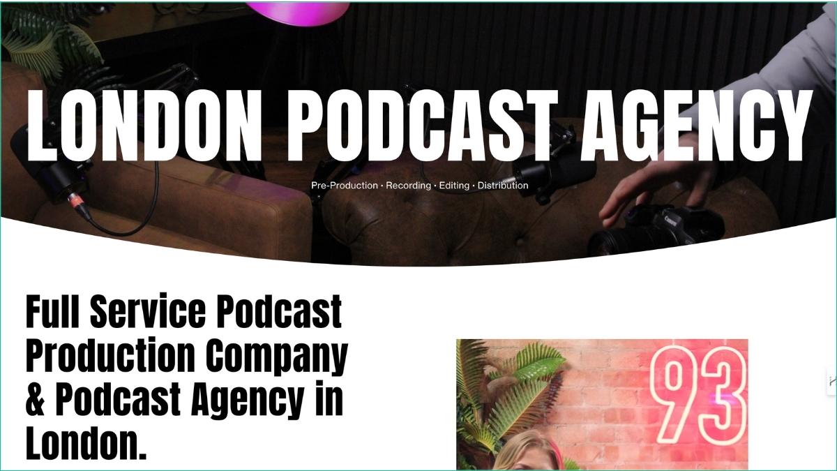 London Podcast studios homepage